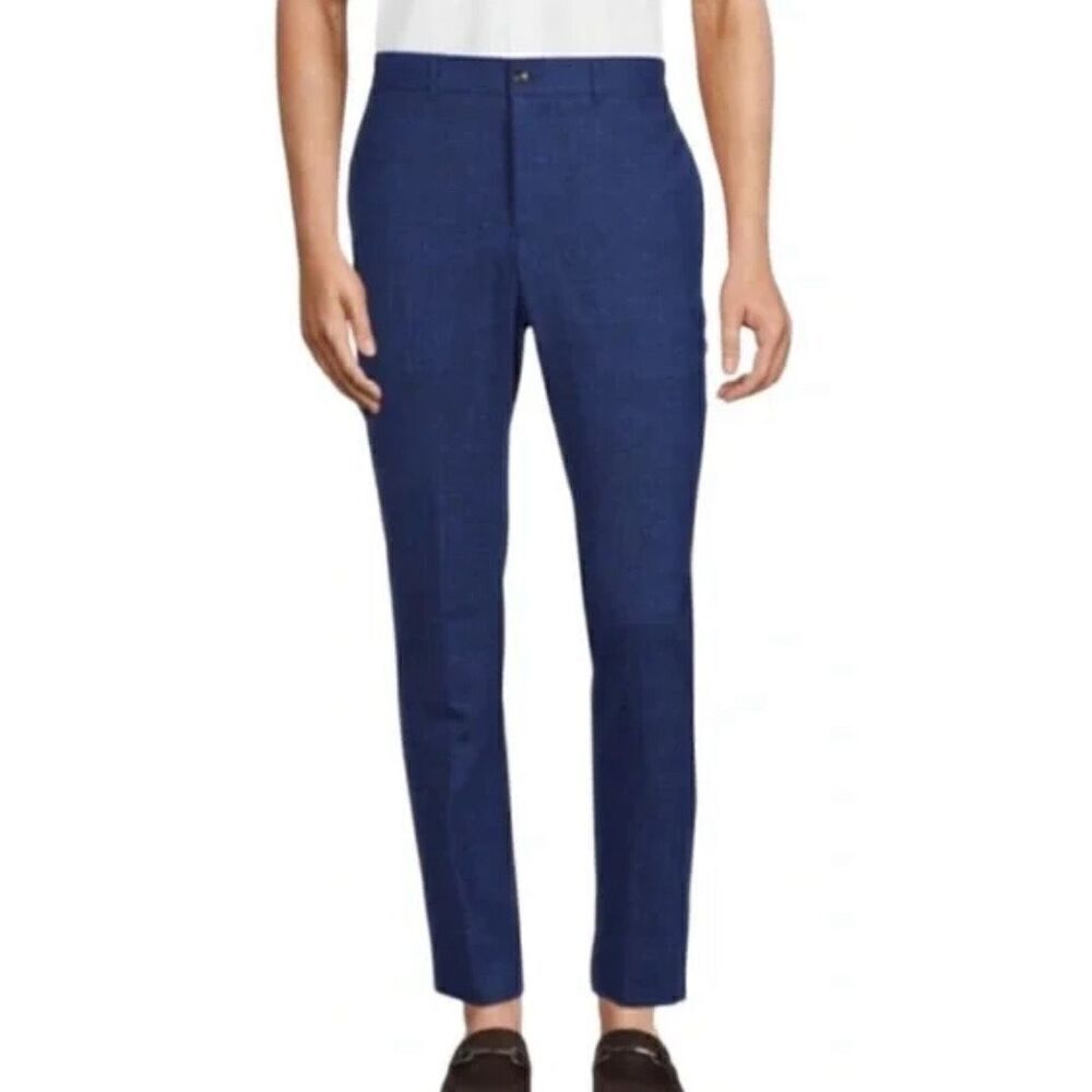 Ted Baker Jem Pant Blue Wool Blend NWT Size 34 Regular